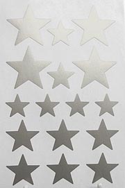 Sticker Sterne silber